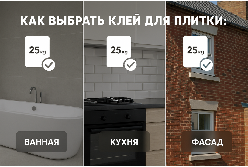 Как выбрать клей для плитки: ванная, кухня, фасад
