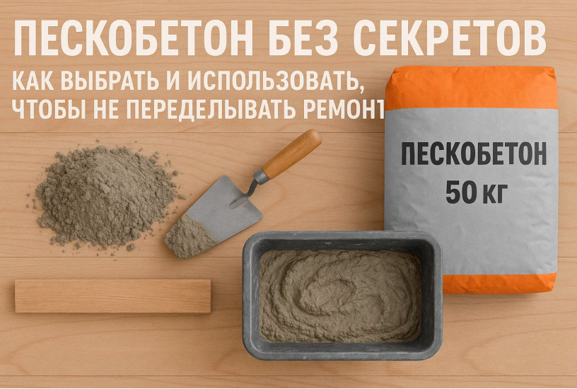 Пескобетон без секретов: как выбрать и использовать, чтобы не переделывать ремонт