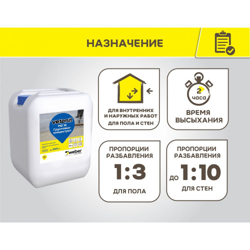 Грунтовка Vetonit MD 16 Superconcentrate 10 л