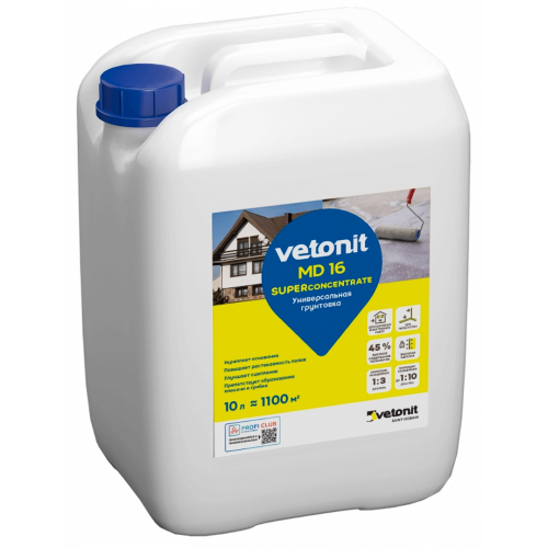 Грунтовка Vetonit MD 16 Superconcentrate 10 л