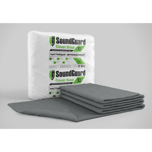 Мат звукоизоляционный SoundGuard Cover Base 10 мм 1,5х5 м 7,5 м2