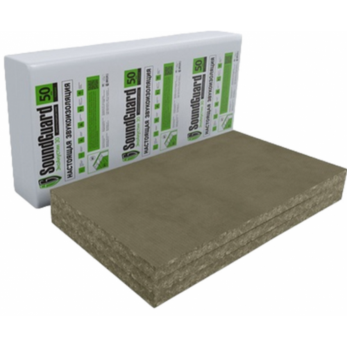 Звукоизоляция SoundGuard ЭкоАкустик 30 1250х600х50 мм 3 м2