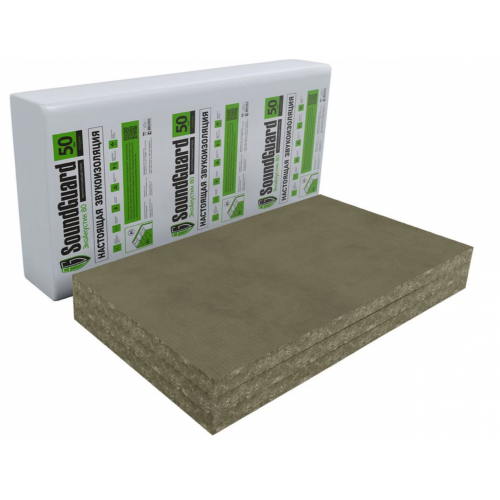 Звукоизоляция SoundGuard ЭкоАкустик 80 1250х600х50 мм 3 м2