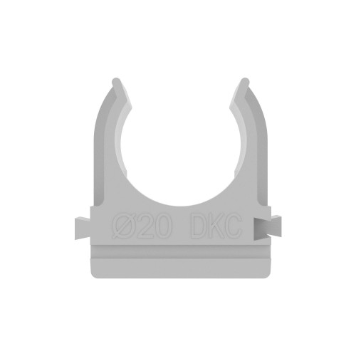 Держатель-клипса для труб и гофры DKC серая d20 мм (100 шт)
