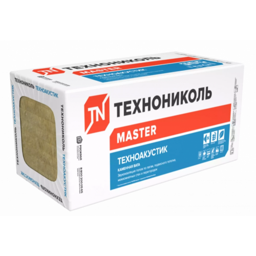 Звукоизоляция Технониколь Техноакустик 1200х600х50 мм 5.76 м2