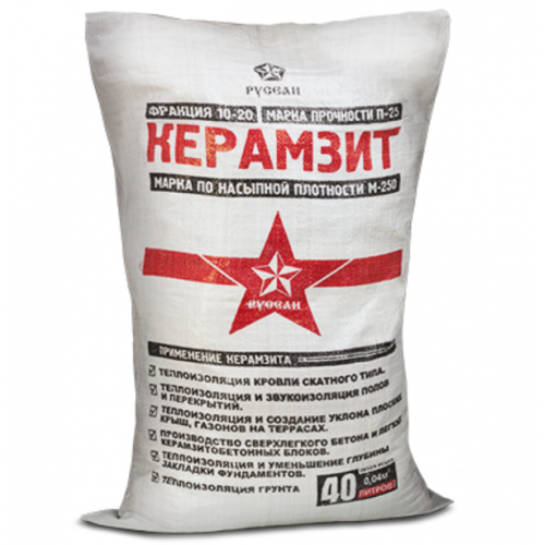 Керамзит Русеан фракция 10-20 мм 40 л